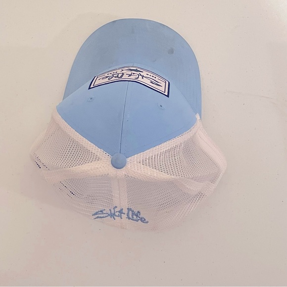 Salt life baseball cap light blue with white accents - Picture 3 of 3